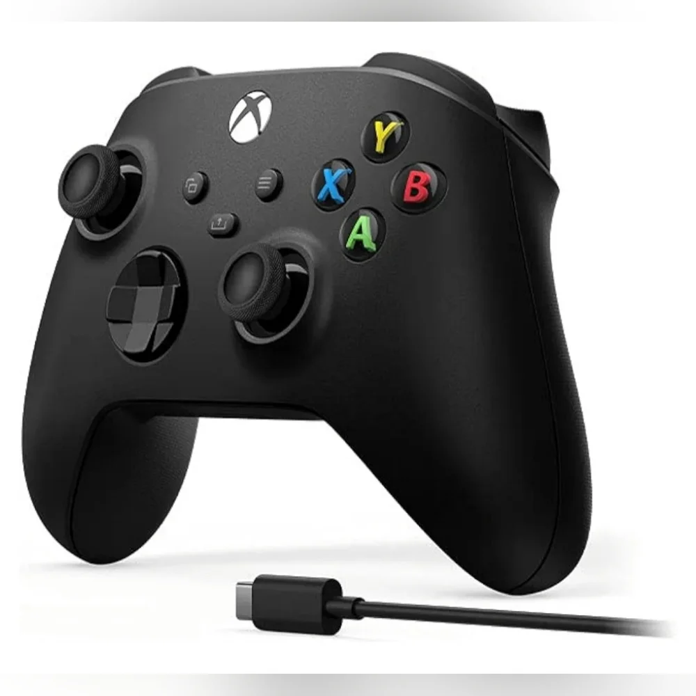 Official Microsoft XBOX Wireless Controller + USB-C Cable [ Black ] NEW